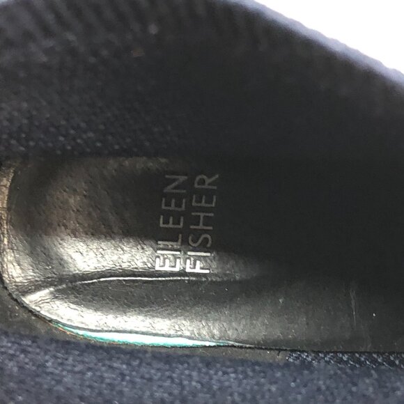 Eileen Fisher Navy Purl Stretch Knit Bootie Ladies Size 10  ** - Picture 8 of 9